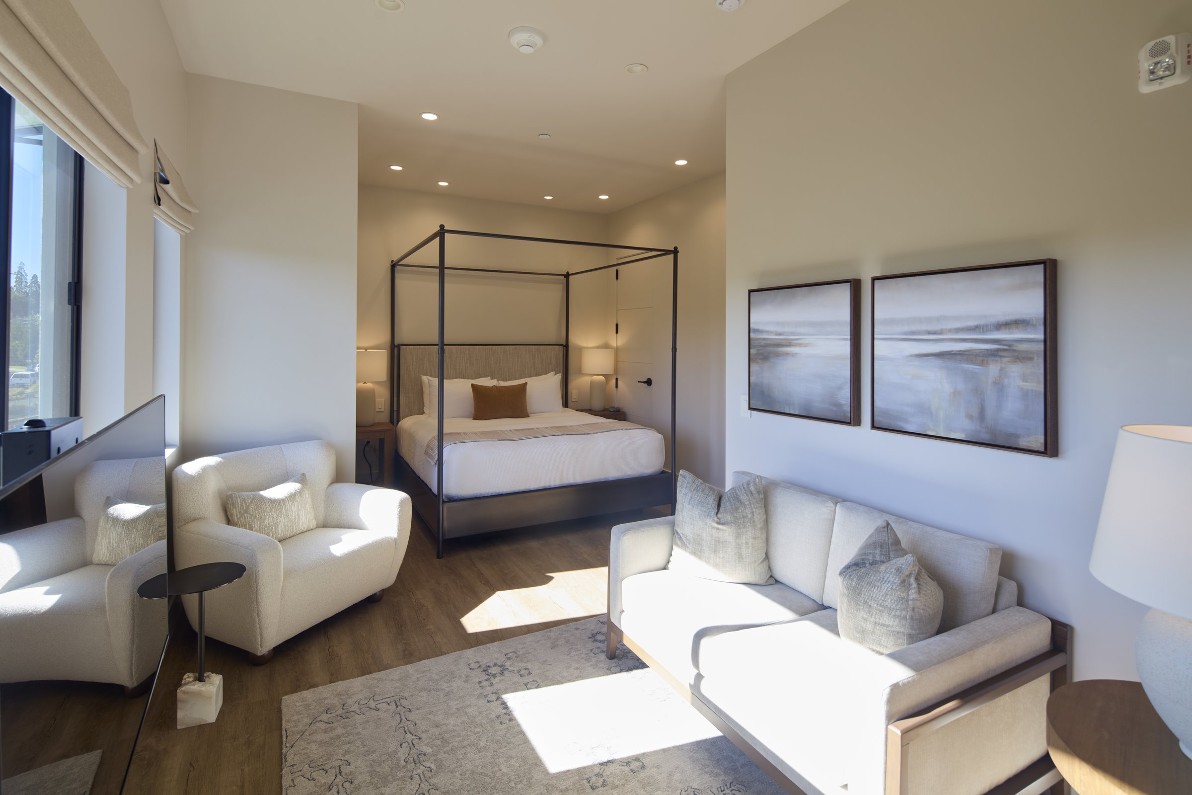 The bedroom area of The Chef's Suite.