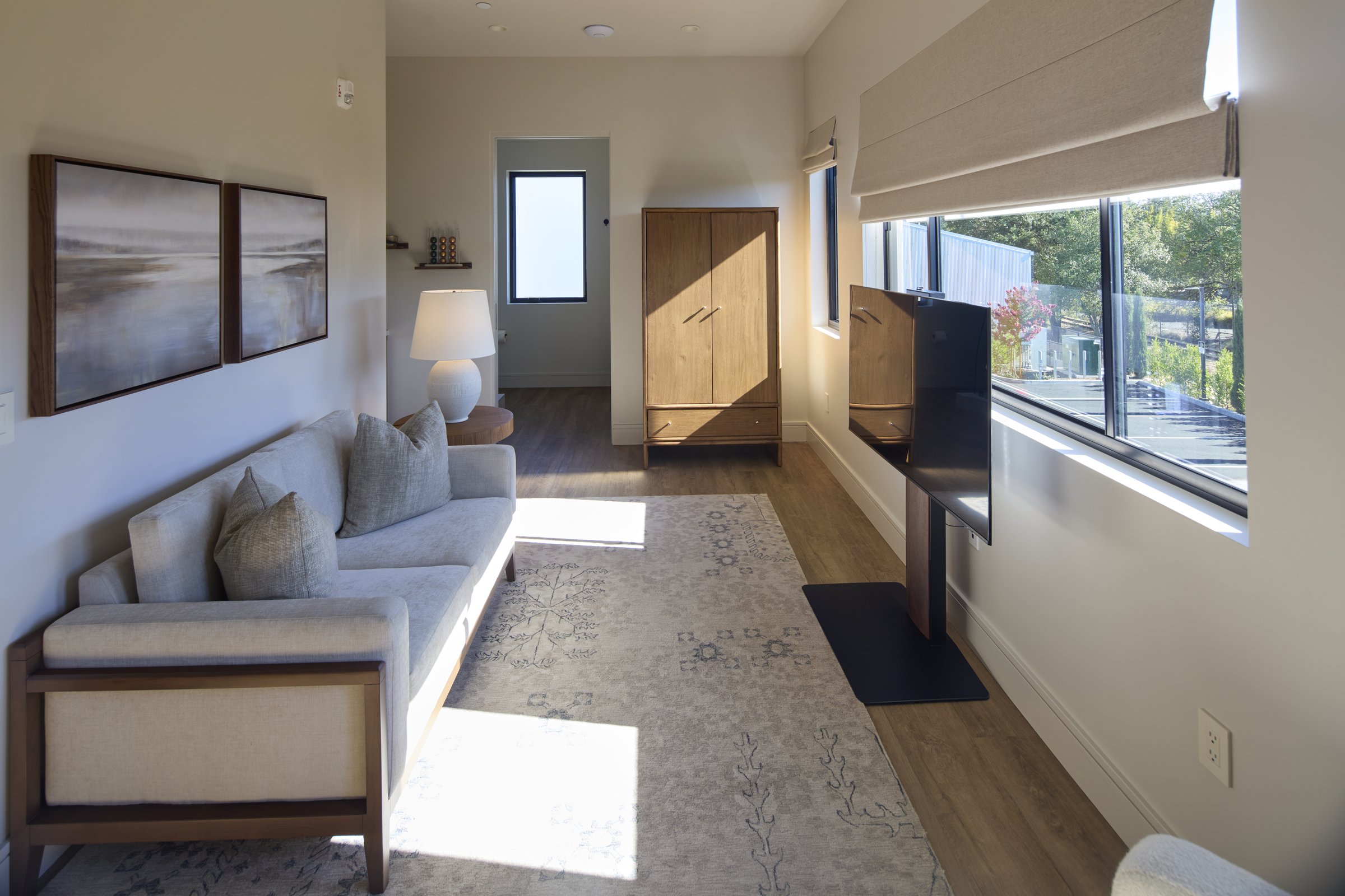 The living room of The Chef's Suite.