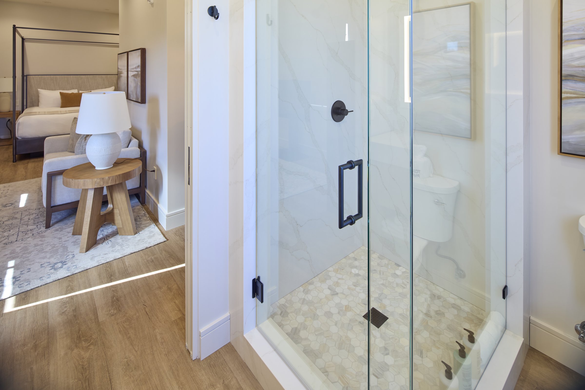 The shower in The Chef's Suite bathroom.
