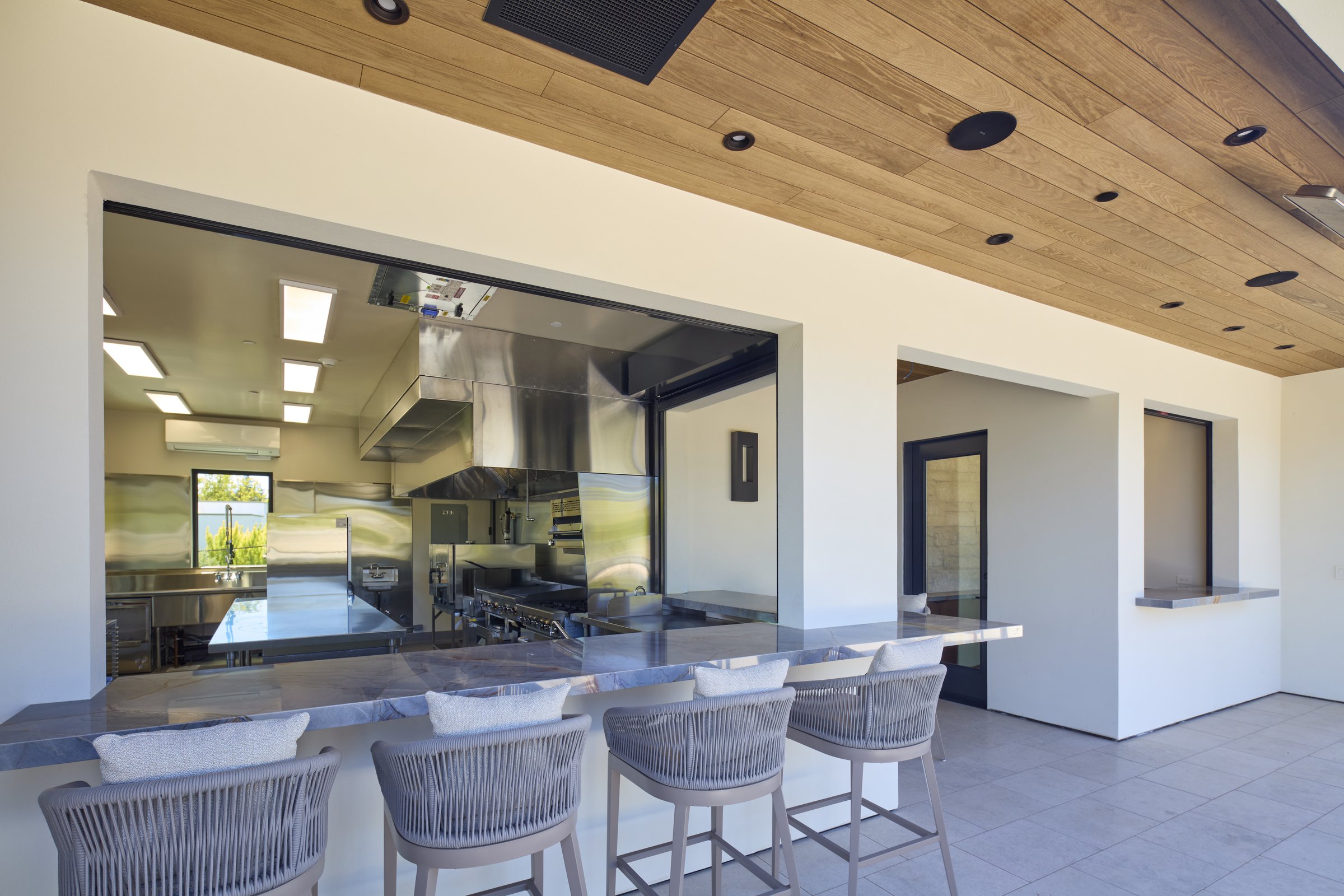 The rooftop display kitchen at Duchamp Healdsburg.