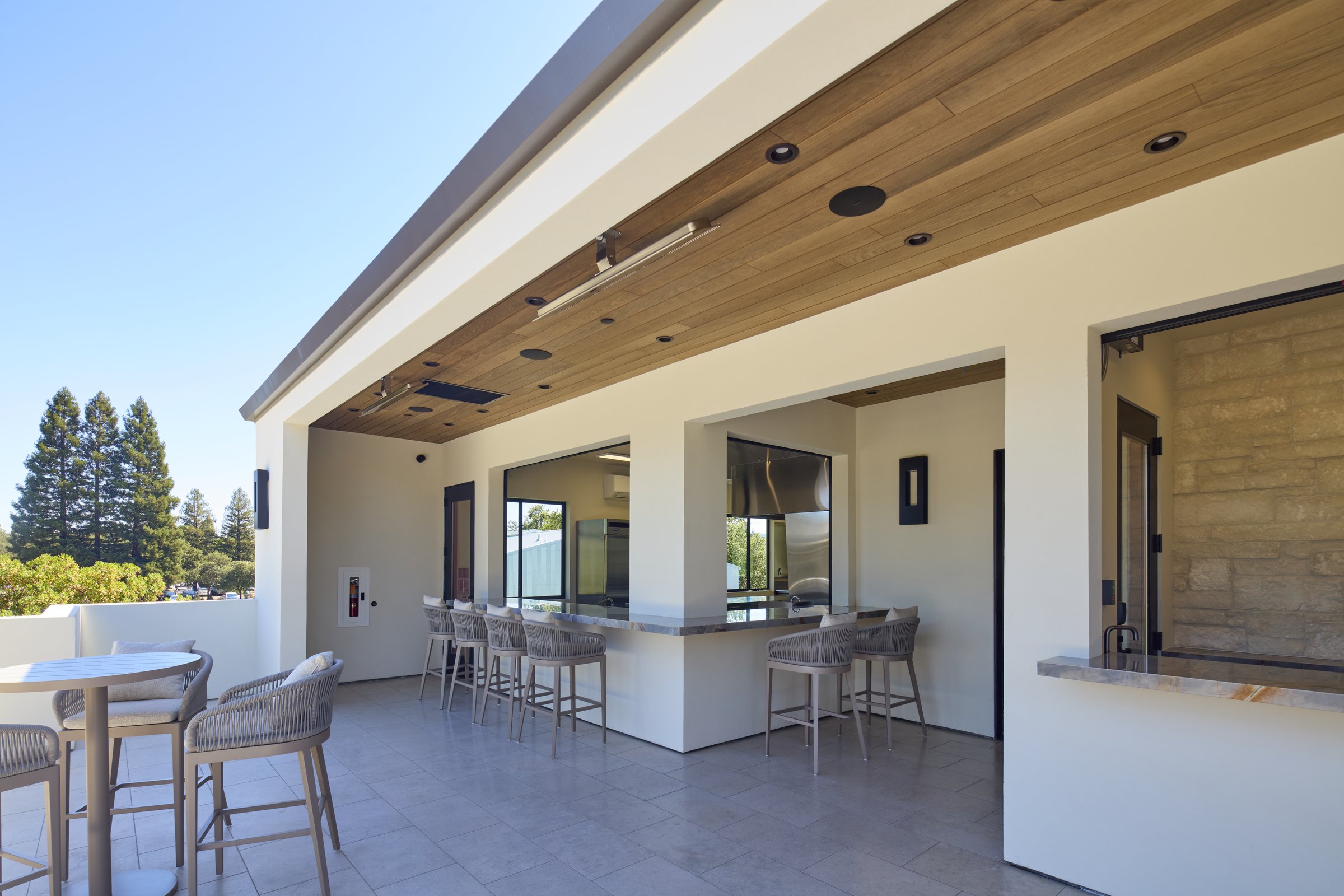Fitch Mountain Overlook, the rooftop event deck at Duchamp Healdsburg.