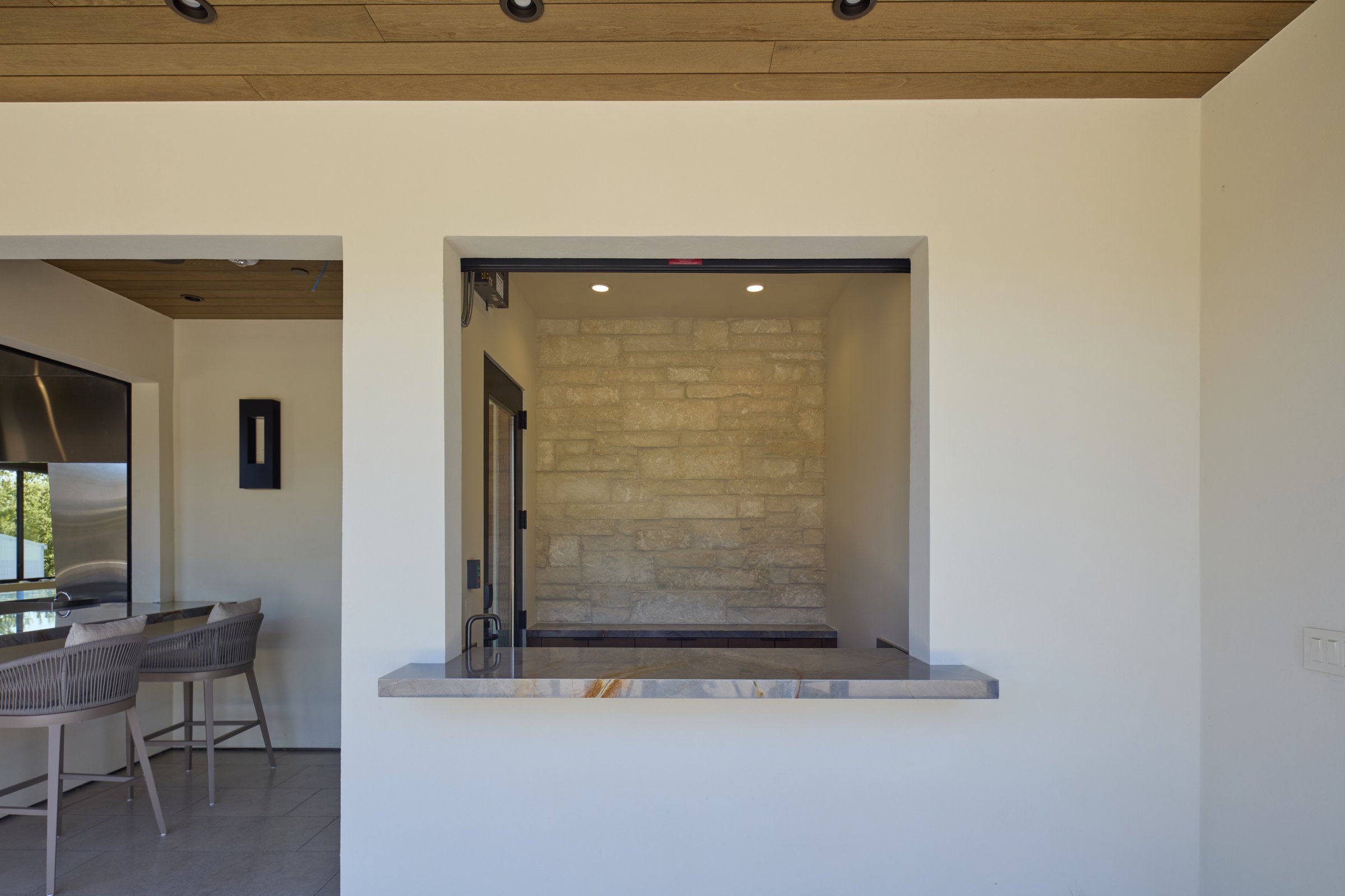 The rooftop hospitality station at Duchamp Healdsburg.