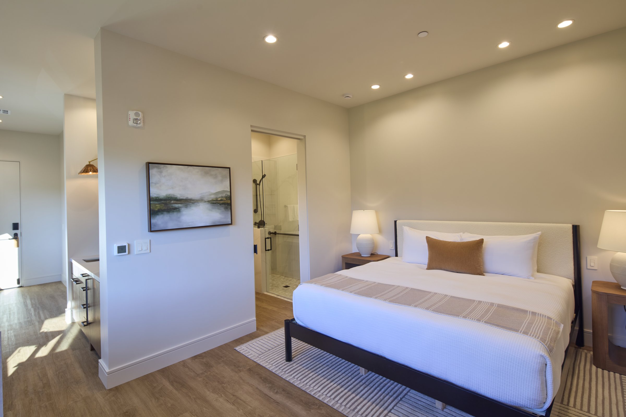 The bedroom in The Overlook Suite.