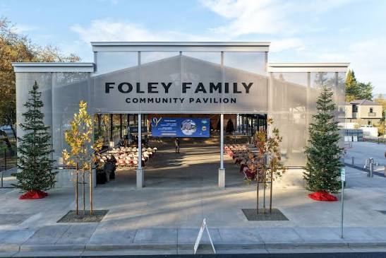 The Foley Family Community Pavilion, fifty steps from the Duchamp front door.