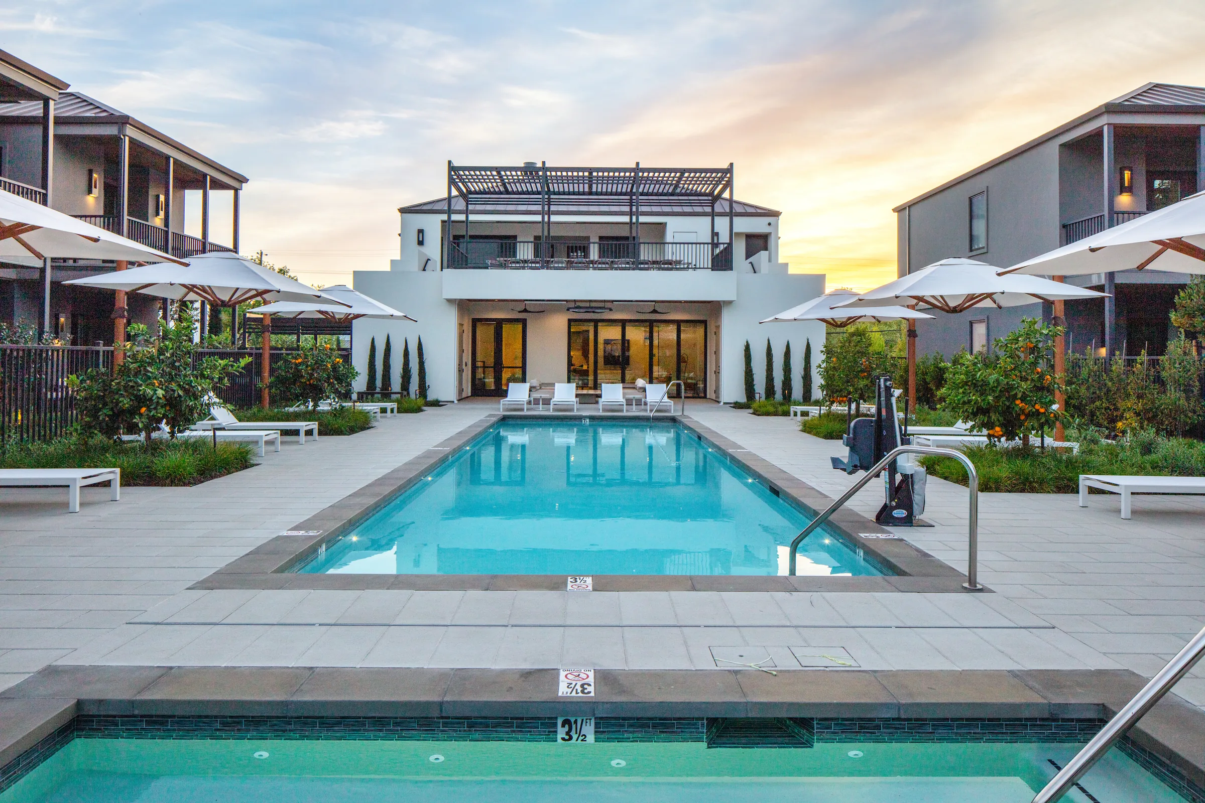 Pool courtyard